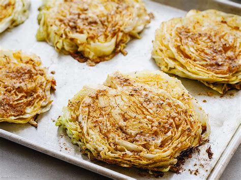 Cheesy Baked Cabbage Steaks Recipe – How to Roast Cabbage Steaks ...