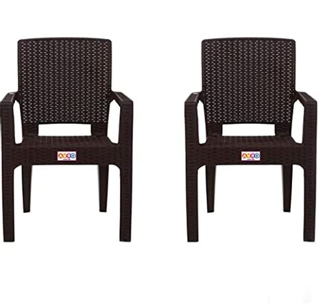 AVRO FURNITURE Plastic Rattan Chairs| Set of 2 | Plastic Chairs for ...