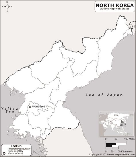 North Korea Political Map. Eps Illustrator Map | Vector Maps