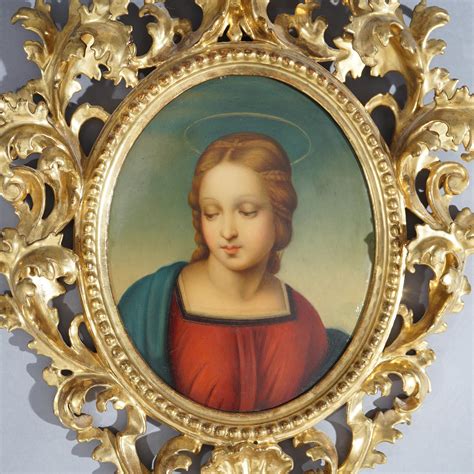Antique KPM Painting on Porcelain after Madonna Of The Goldfinch ...