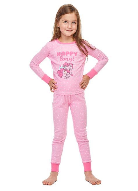 My Little Pony PJs Happy Pony Girls Pink Pajamas Set - Jellifish Kids