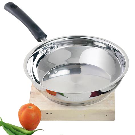 Buy Vinod Stainless Steel Frypan - 22 cm | Skillet Pan for Frying | SAS ...