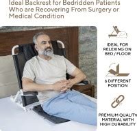 FOVERA Adjustable Hospital Back Rest - Memory Foam Head Support & Metal ...