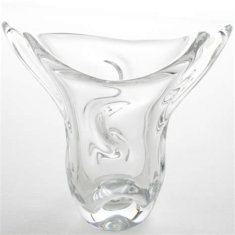 Val St Lambert Mid-Century Modernist Crystal Vase, circa 1950 For Sale ...