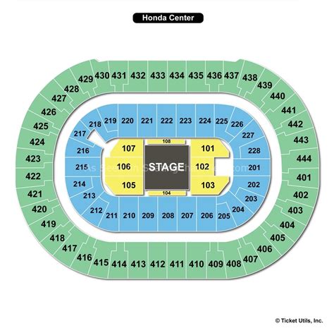 Honda Center, Anaheim CA - Seating Chart View