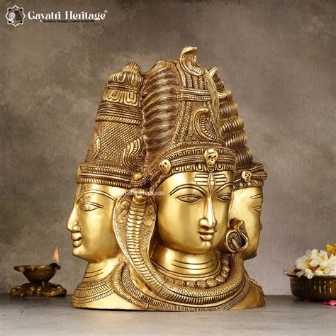 Brass Shiva Head Behind Parvati – Divine Detail in Brass | Gayatri Her ...