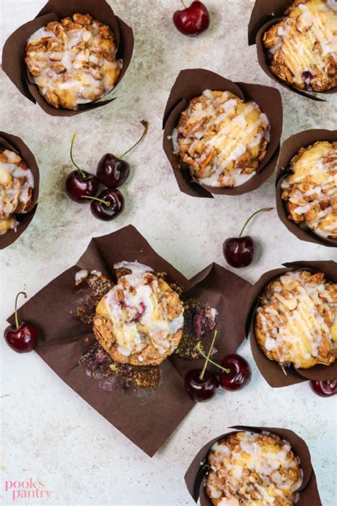 Cherry muffin recipe with streusel - Pook's Pantry Recipe Blog
