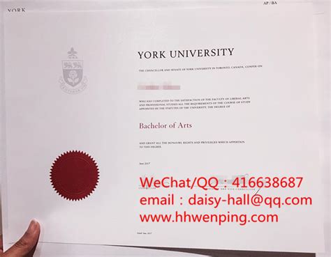 加拿大约克大学毕业证york university degree certificate - Canadian certificate - 和 ...