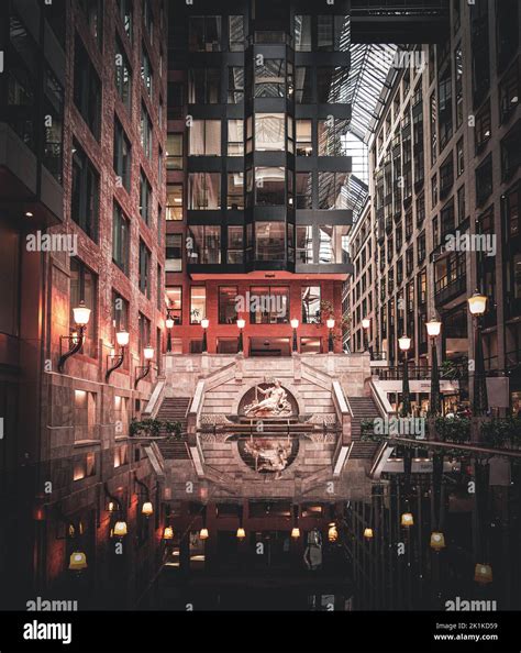 A fountain located in Montreal's Underground City, Canada with visible ...