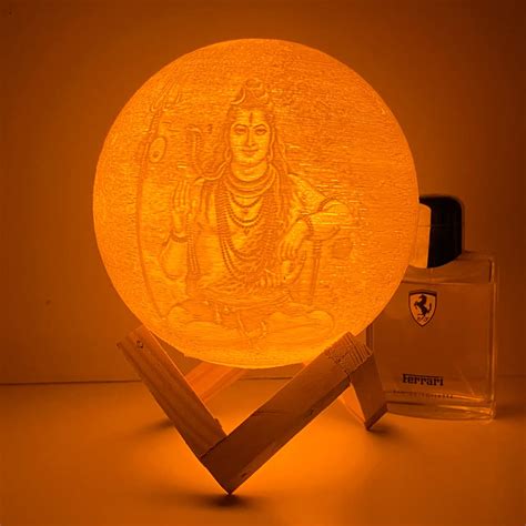 Buy TESSERACT Shiva Divine Moon Lamp/Night Lamp/Table Lamp with LED (15 ...