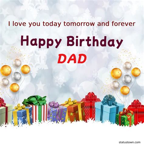 I love you today, tomorrow and forever. Happy birthday, dad!