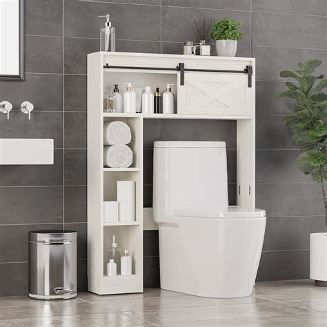 Buy Farmhouse Over The Toilet Storage with Sliding Barn Door ...