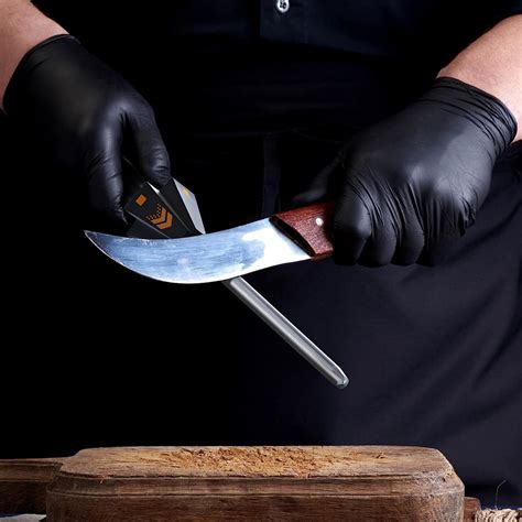 Sharp Pebble Orange Ninja Knife Honing Rod 10-inch with Angle Guides 17 ...