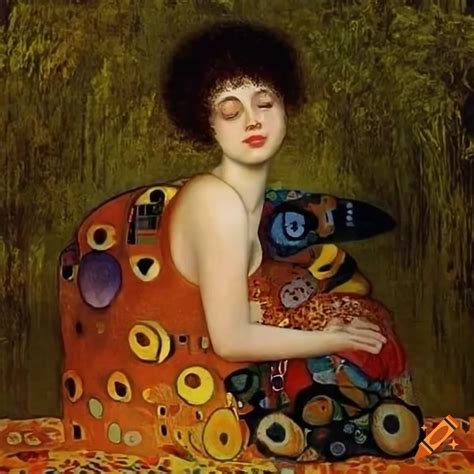 Gustav Klimt artwork on Craiyon