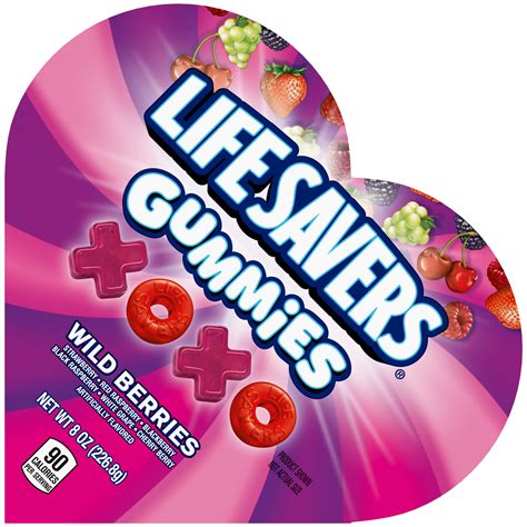 Life Savers Gummies Wild Berry Valentine's Day Candy Heart Box - 8 Oz ...