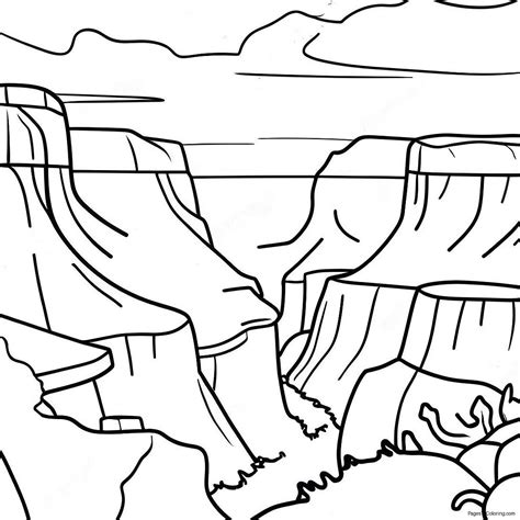 Grand Canyon Sunset Coloring Page (29584-23860)