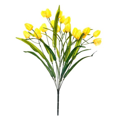 Yellow Mini Tulip Floral Spray, 21"