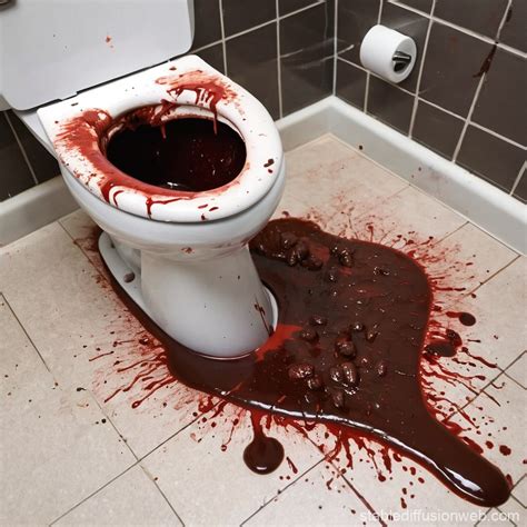 Graphic Illustration of Bloody Poop | Stable Diffusion Online