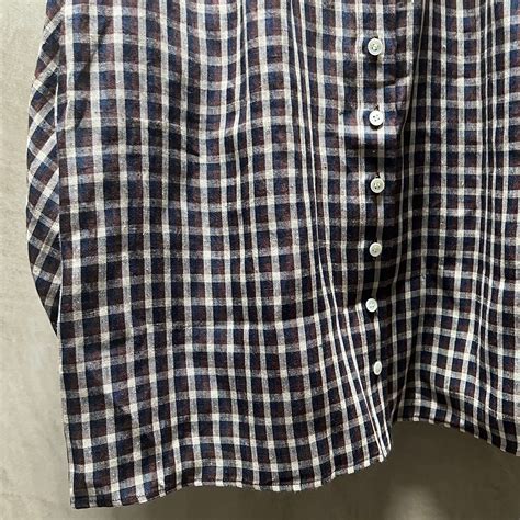 R&D.M.Co-/OLDMAN'S TAILOR SCOTLAND PEAT CHECK SMOCK BLOUSE #6296 Peat ...