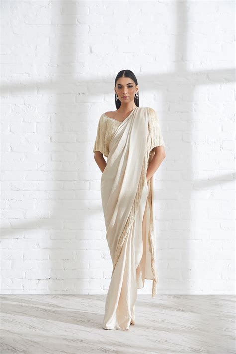 Noor Fringe Sari with Erica Fringe Top – 431-88