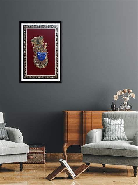 Religious Traditional Paintings | Krishna in Zardozi artwork