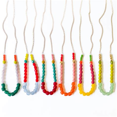 Colorful Beaded Necklace, Recycled Glass Necklace, Fair Trade Beaded ...