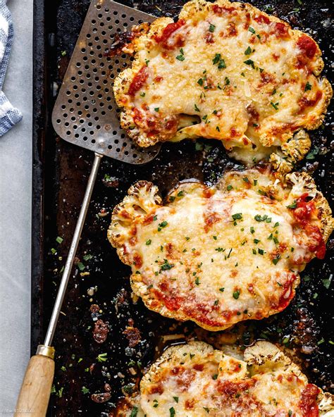 Baked Cauliflower Parmesan | Veggie dishes, Vegetarian dishes ...