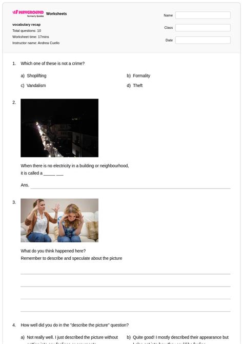 50+ Vocabulary worksheets for Class 10 on Wayground | Free & Printable