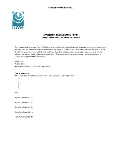 What is an invention disclosure ? Doc Template | pdfFiller
