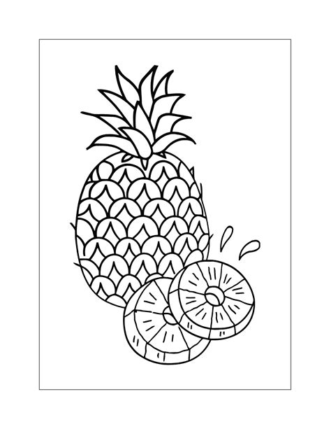 Pineapple Coloring Pages – Printable Coloring Pages. FREE