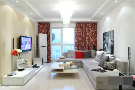 现代风格客厅白色家具装修效果图 – 设计本装修效果图
