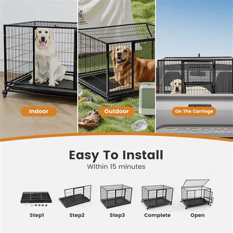 GardnerPet Gardner Pet 43 Inch Heavy Duty Dog Crate with India | Ubuy