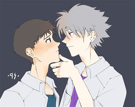 Shinji And Kaworu Kiss