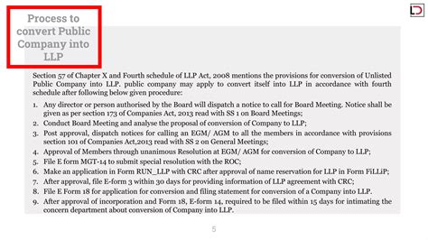 Conversion of Public Company into LLP | PPT