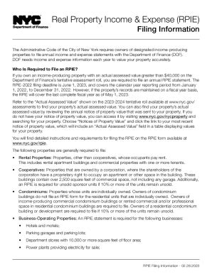 NYC RPIE Filing Info 2022 - Fill and Sign Printable Template Online