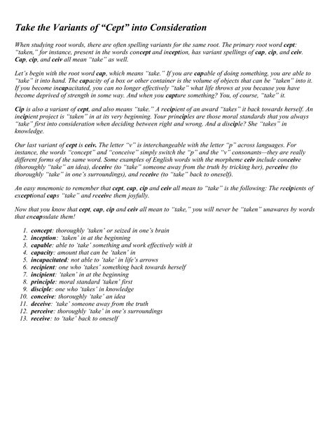 Membean word roots | PDF