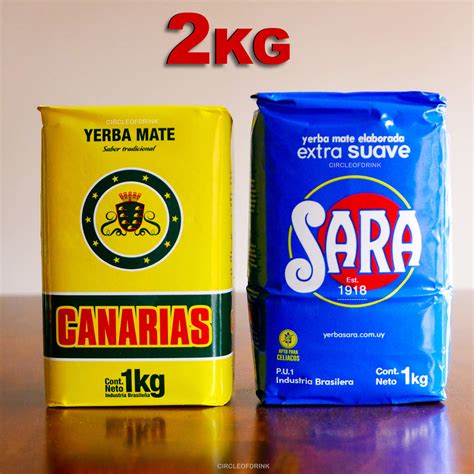Buy Circle of Drink - 2kg Yerba Mate Combo - Canarias 1kg - Sara Extra ...