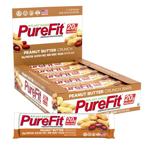 Snapklik.com : PureFit Peanut Butter Crunch Protein Bars, 20g Plant ...