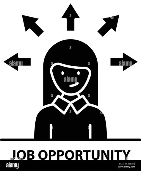 job opportunity icon, black vector sign with editable strokes, concept illustration Stock Vector ...