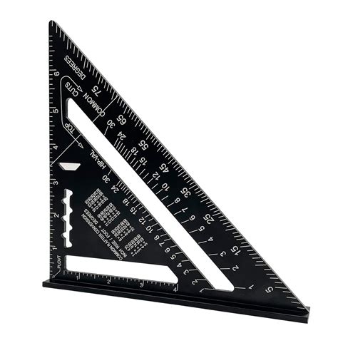 Buy 7 inch Rafter Square Aluminum Alloy Double Scale Triangle Ruler ...