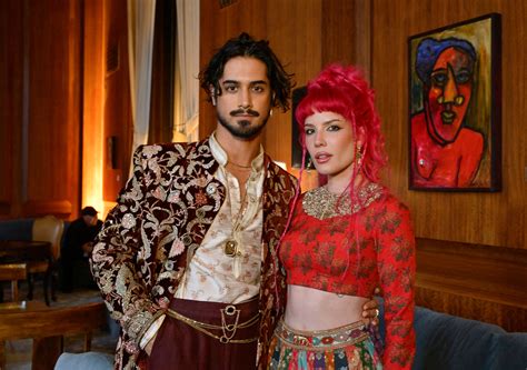 For The 2024 Gold Gala, Avan Jogia And Singer Halsey, In An Embroidered ...