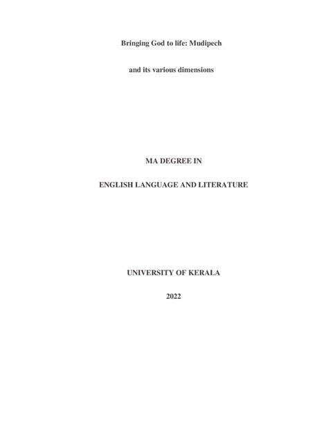 Mudipech 🌾-3 - Bringing God to life: Mudipech and its various ...