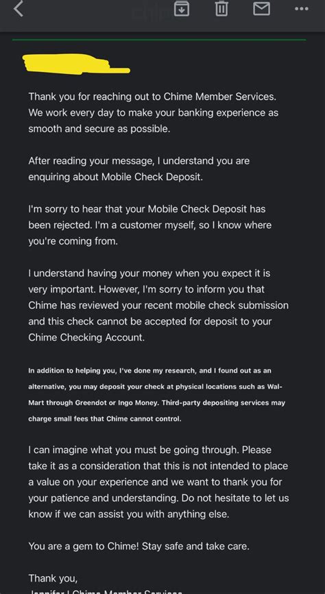 Does Chime support actually read what you send them? : r/chimefinancial