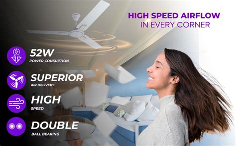 Buy MILTON Crowne 1200 MM (48”) Star Rated Energy Saving Ceiling Fan ...