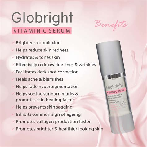 Buy GLOBRIGHT VITAMIN C SERUM 30 ML | WITH WITCH HAZEL | PARABEN FREE ...