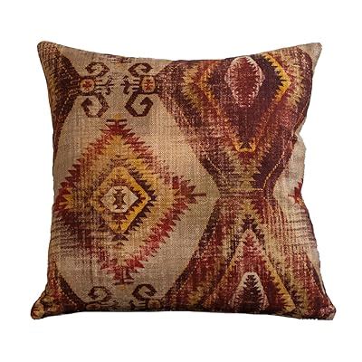 The Coastal Cushion Company Burnt Orange Ikat Cushion Cover. Handmade ...