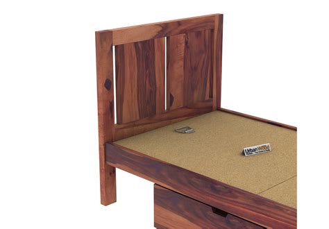 Single Bed: Buy Topaz Single Bed With Storage (Teak Finish) Online in ...
