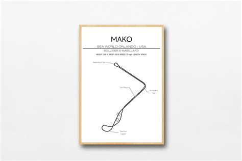 Mako Layout Sea World Orlando USA Modern Wall Art Roller ...