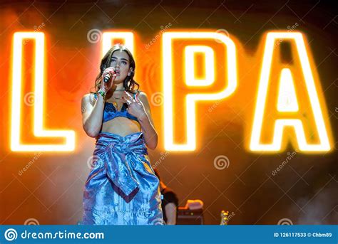 Dua Lipa Pop Music Band Perform in Concert at FIB Festival Editorial ...