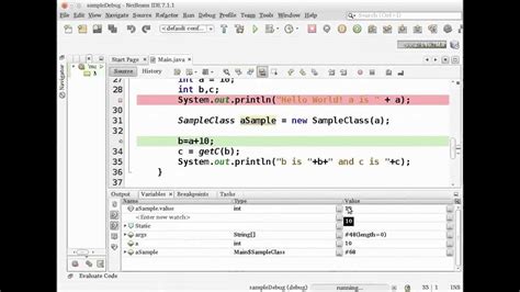 Netbean Debugger Tutorial 的图像结果